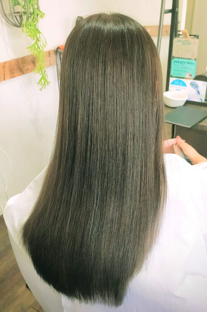 乾かすだけでこのツヤ☆